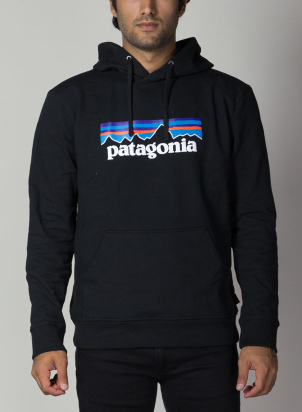Patagonia felpa con cappuccio col nero   con logo