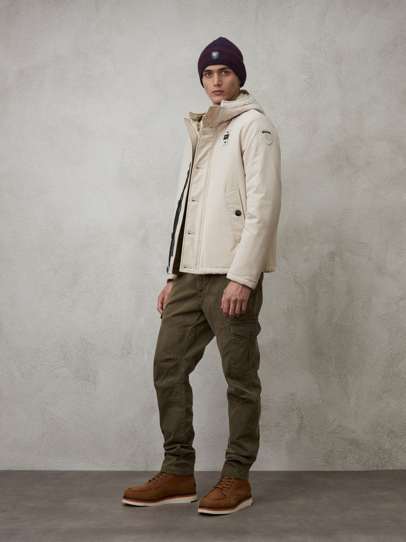 OUTLET - BLAUER GIACCA NEOPRENE IMBOTTITA 02052 COL.137 PANNA