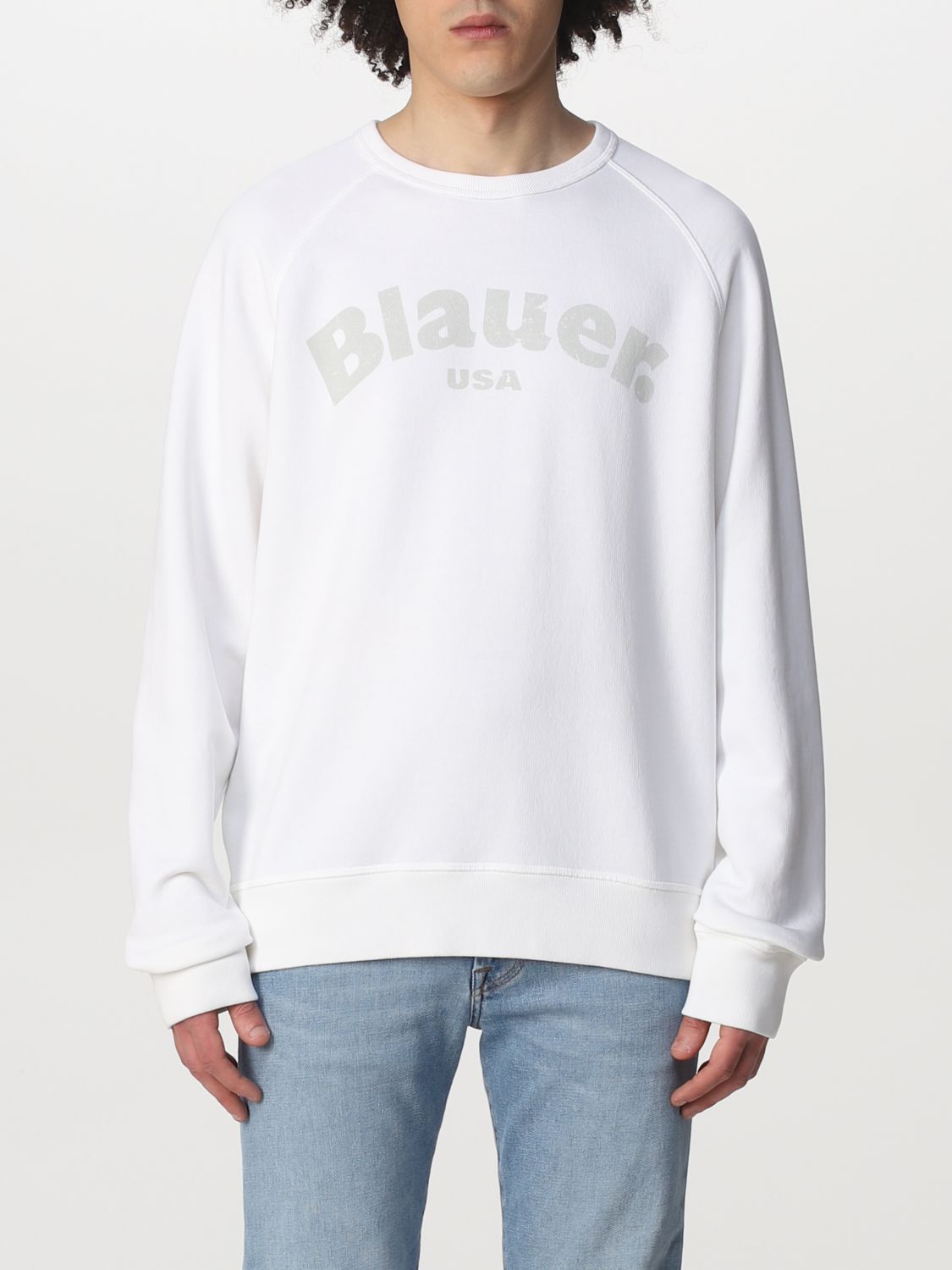 OUTLET - BLAUER Felpa Girocollo 03121/100 BIANCO