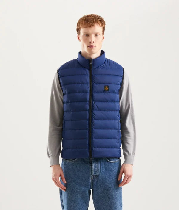 OUTLET - REFRIGIWEAR GILET BRYSON col. 7676 blu chiaro UOMO IMBOTTITURA PIUMA