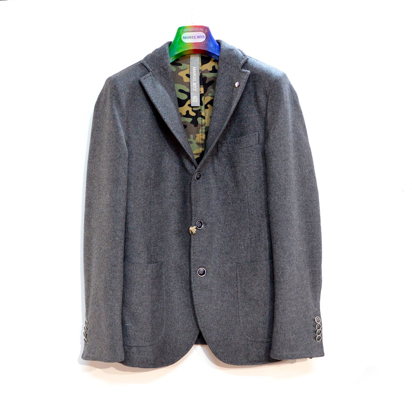 OUTLET - Manuel Ritz - Giacca Uomo colore grigio - sfoderata, manica foderata