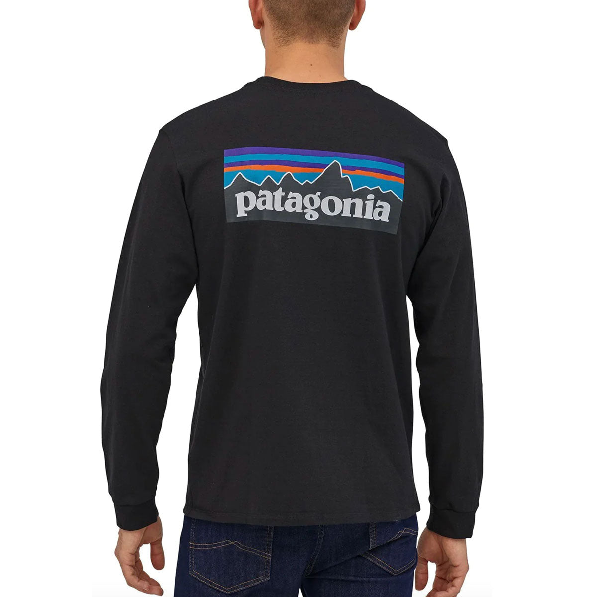 Patagonia t shirt m/l nera logo grande sulla schiena mod. 38518