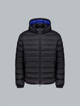 CIESSE  PIUMINO UOMO NERO  MOD  NED/2063 CAPPUCCIO STACCABILE