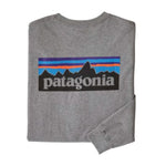 Patagonia t shirt m/l grigio medio  logo grande sulla schiena