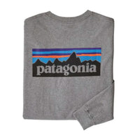Patagonia t shirt m/l grigio medio  logo grande sulla schiena